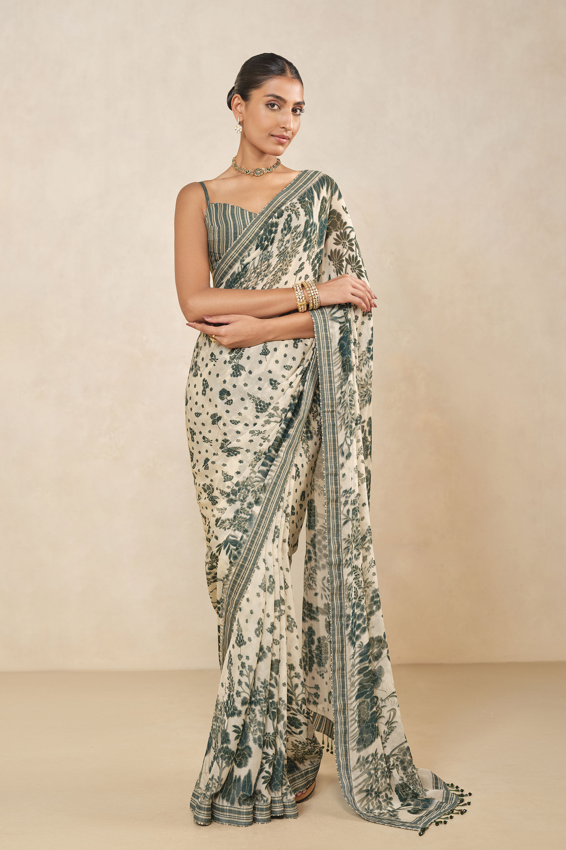 Evani Saree - Beige